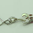 Laden Sie das Bild in den Galerie-Viewer, Vintage Damen Kette 835er Silber mit Amethyst Anhänger 925er