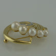 Laden Sie das Bild in den Galerie-Viewer, Vintage Brosche mit Brillanten & Perlen / 585er - 14 Karat Gold