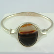 Laden Sie das Bild in den Galerie-Viewer, Vintage Damen Armreif mit Achat / 925er Silber / ca. 16,5 cm