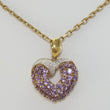Laden Sie das Bild in den Galerie-Viewer, Gold Kette mit Anhänger Amethyst & Diamanten 0.06 ct Gelbgold 333er 8 Karat