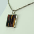Laden Sie das Bild in den Galerie-Viewer, Unisex Kette 925er Silber mit Halbedelstein Anhänger