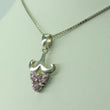 Laden Sie das Bild in den Galerie-Viewer, Vintage Damen Kette 835er Silber mit Amethyst Anhänger 925er