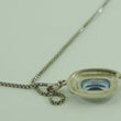Laden Sie das Bild in den Galerie-Viewer, Vintage Damen 835er Silber Kette & Anhänger mit Topas 835er Silber