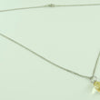 Laden Sie das Bild in den Galerie-Viewer, Vintage Damen 835er Silber Kette mit Farbstein Anhänger