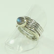 Laden Sie das Bild in den Galerie-Viewer, Vintage Damen Ring mit Mondstein / 925er Silber - 55 17,5 mm Ø