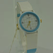 Laden Sie das Bild in den Galerie-Viewer, ZentRa Q - Damenarmbanduhr in blau/weiß / Quarz / Lederarmband