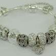Laden Sie das Bild in den Galerie-Viewer, Damen 925er Silber Bettelarmband mit Farbsteinen 19 cm