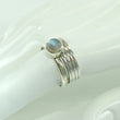 Laden Sie das Bild in den Galerie-Viewer, Vintage Damen Ring mit Mondstein / 925er Silber - 55 17,5 mm Ø
