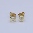 Laden Sie das Bild in den Galerie-Viewer, Ohrstecker mit Diamanten 0.10 ct / 585er 14 Karat Gelbgold