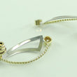 Laden Sie das Bild in den Galerie-Viewer, Damen Ohrringe 585er 14 Karat Gelbgold Weißgold mit Zirkonia