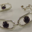 Laden Sie das Bild in den Galerie-Viewer, Silberarmband mit Amethyst / 835er Silber