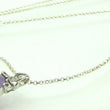 Laden Sie das Bild in den Galerie-Viewer, Vintage Damen Kette 835er Silber mit Amethyst Anhänger