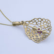Laden Sie das Bild in den Galerie-Viewer, Vintage Kette & Anhänger mit Perle/Turmalin/ 333er 8 Karat Gold 45cm