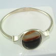 Laden Sie das Bild in den Galerie-Viewer, Vintage Damen Armreif mit Achat / 925er Silber / ca. 16,5 cm