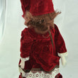 Laden Sie das Bild in den Galerie-Viewer, Puppe mit Rotem Kleid / Porzellankopf & Stoffkörper / ca. 47 cm