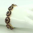 Laden Sie das Bild in den Galerie-Viewer, Vintage Damen Armreif Vintage mit Granat / 585er 14 Karat Gold