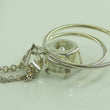 Laden Sie das Bild in den Galerie-Viewer, Vintage Damen 925er Silber Kette mit Zirkonia Anhänger