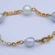 Laden Sie das Bild in den Galerie-Viewer, Vintage Armband mit Perlen 9 mm 585er 14 K Gold 18 cm