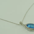 Laden Sie das Bild in den Galerie-Viewer, Vintage Damen 835er Silber Kette mit Topas