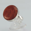 Laden Sie das Bild in den Galerie-Viewer, Ring mit Koralle, 925er Silber - Grösse 57 18,1 mm Ø