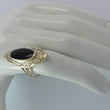 Laden Sie das Bild in den Galerie-Viewer, Vintage Damenring Onyx / 925 Silber 59 18,8 mm Ø