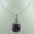 Laden Sie das Bild in den Galerie-Viewer, Vintage 925er Silber Damen Halskette & Anhänger mit Amethyst 835er Silber