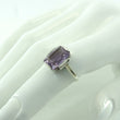 Laden Sie das Bild in den Galerie-Viewer, Vintage Damenring 835er Silber mit Amethyst 54 17,2 mm Ø