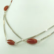 Laden Sie das Bild in den Galerie-Viewer, Vintage Damen 835er Silber Kette mit Achat