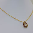 Laden Sie das Bild in den Galerie-Viewer, Vintage Gold-Kette 585er 14 Karat mit Anhänger „Rubinen“ 375er 10 Karat