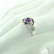 Laden Sie das Bild in den Galerie-Viewer, Vintage Damenring 835er Silber mit Amethyst 57 18,1 mm Ø