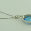 Laden Sie das Bild in den Galerie-Viewer, Vintage Damen 835er Silber Kette mit Topas