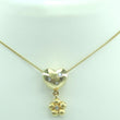 Laden Sie das Bild in den Galerie-Viewer, Damen Kette mit Anhänger / 750er 18 Karat Gold / ca. 0.10ct. Diamanten / 48 cm