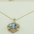 Laden Sie das Bild in den Galerie-Viewer, Vintage Anhänger mit Topas & Kette / 333er Gold / ca. 42 cm