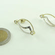 Laden Sie das Bild in den Galerie-Viewer, Damen Ohrringe 585er 14 Karat Gelbgold Weißgold mit Zirkonia