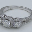 Laden Sie das Bild in den Galerie-Viewer, Past Present Future Ring Diamant 2,0 ct / 585er - 14 K Gold Gr. 55 17,5 mm Ø