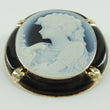 Laden Sie das Bild in den Galerie-Viewer, Vintage Gemme Brosche & Anhänger / 750er Gold 18 Karat