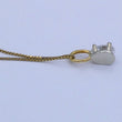 Laden Sie das Bild in den Galerie-Viewer, Kette 333er 8 K Gold Anhänger 585er 14 K Gold mit 0.30 ct. Diamant / 42 cm