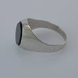 Laden Sie das Bild in den Galerie-Viewer, Vintage Unisex Ring Onyx / 835 Silber 60 19,1 mm Ø