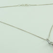 Laden Sie das Bild in den Galerie-Viewer, Vintage Damen 835er Silber Kette & 925er Anhänger mit Perlenoptik & Zirkonia