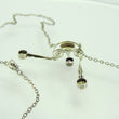 Laden Sie das Bild in den Galerie-Viewer, Vintage Damen Collier 835er Silber mit Amethyst & Perlmutt