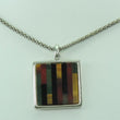 Laden Sie das Bild in den Galerie-Viewer, Unisex Kette 925er Silber mit Halbedelstein Anhänger