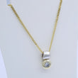 Laden Sie das Bild in den Galerie-Viewer, Kette 8 Karat & Anhänger 14 Karat Gold mit 0.10 ct. Diamant / 42 cm