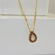 Laden Sie das Bild in den Galerie-Viewer, Vintage Gold-Kette 585er 14 Karat mit Anhänger „Rubinen“ 375er 10 Karat