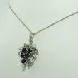 Laden Sie das Bild in den Galerie-Viewer, Vintage Damen Halskette 835er Silber & Anhänger mit Onyx & Zirkonia