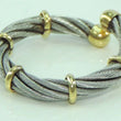 Laden Sie das Bild in den Galerie-Viewer, Damen Armreif & Ring Edelstahl & Gold 750er 18 Karat - 55 17,5 mm Ø mit