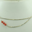 Laden Sie das Bild in den Galerie-Viewer, Vintage Damen 925er Silber Collier mit Koralle