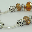 Laden Sie das Bild in den Galerie-Viewer, Damen 925er Silber Bettelarmband mit Farbsteinen 19 cm