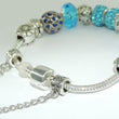 Laden Sie das Bild in den Galerie-Viewer, Damen 925er Silber Bettelarmband mit Farbsteinen 19 cm