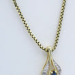 Laden Sie das Bild in den Galerie-Viewer, Vintage Kette & Anhänger mit Saphir / Diamant / 333er 8 Karat Gold 45cm