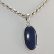 Laden Sie das Bild in den Galerie-Viewer, Vintage Kette & Anhänger mit lapislazuli 925er Silber / ca. 45 cm